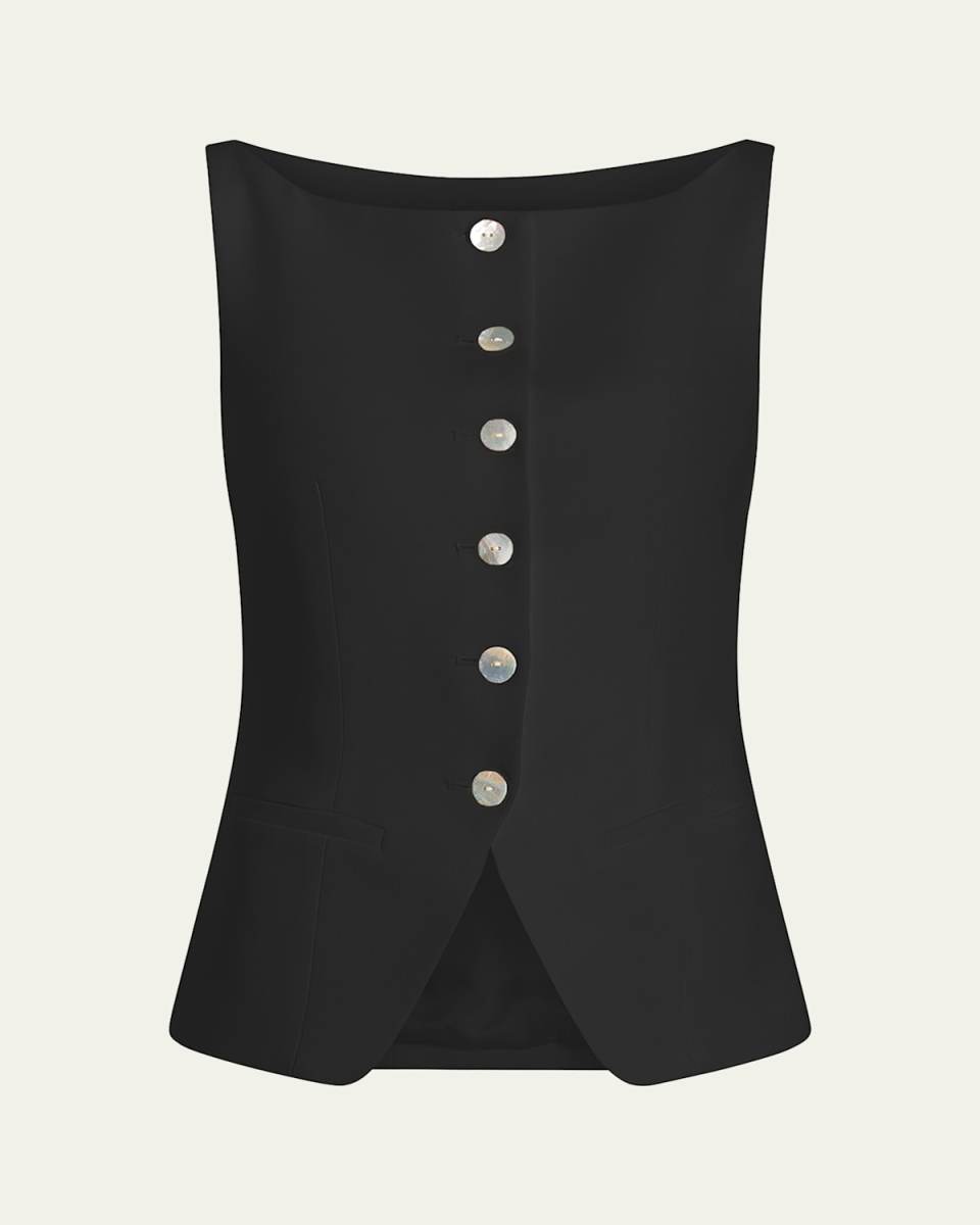 Lemonis Tailored Crepe Vest